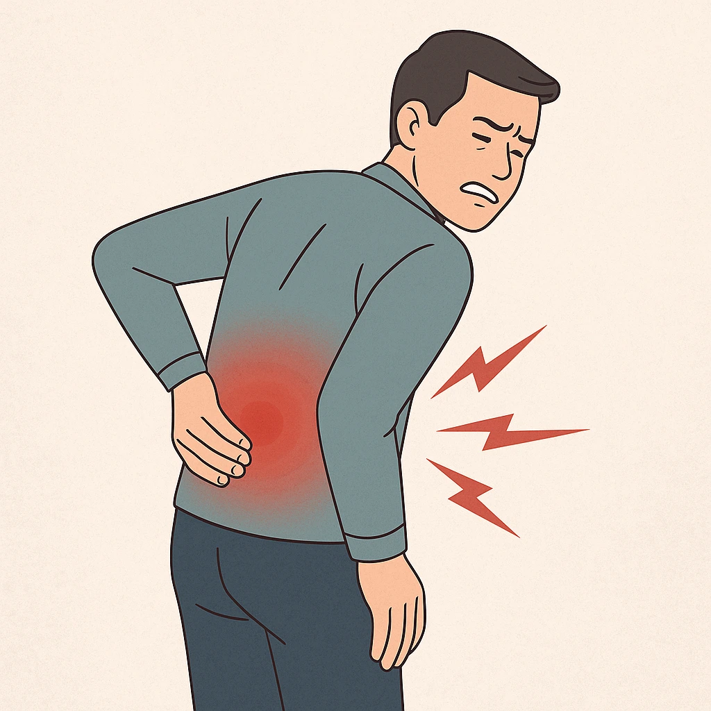 ilustrasi nyeri punggung akibat saraf kejepit - - Klinik Lamina Jakarta